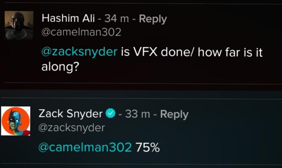 《正义联盟》特效制作已经完成了75%，已经完成了大部分内容